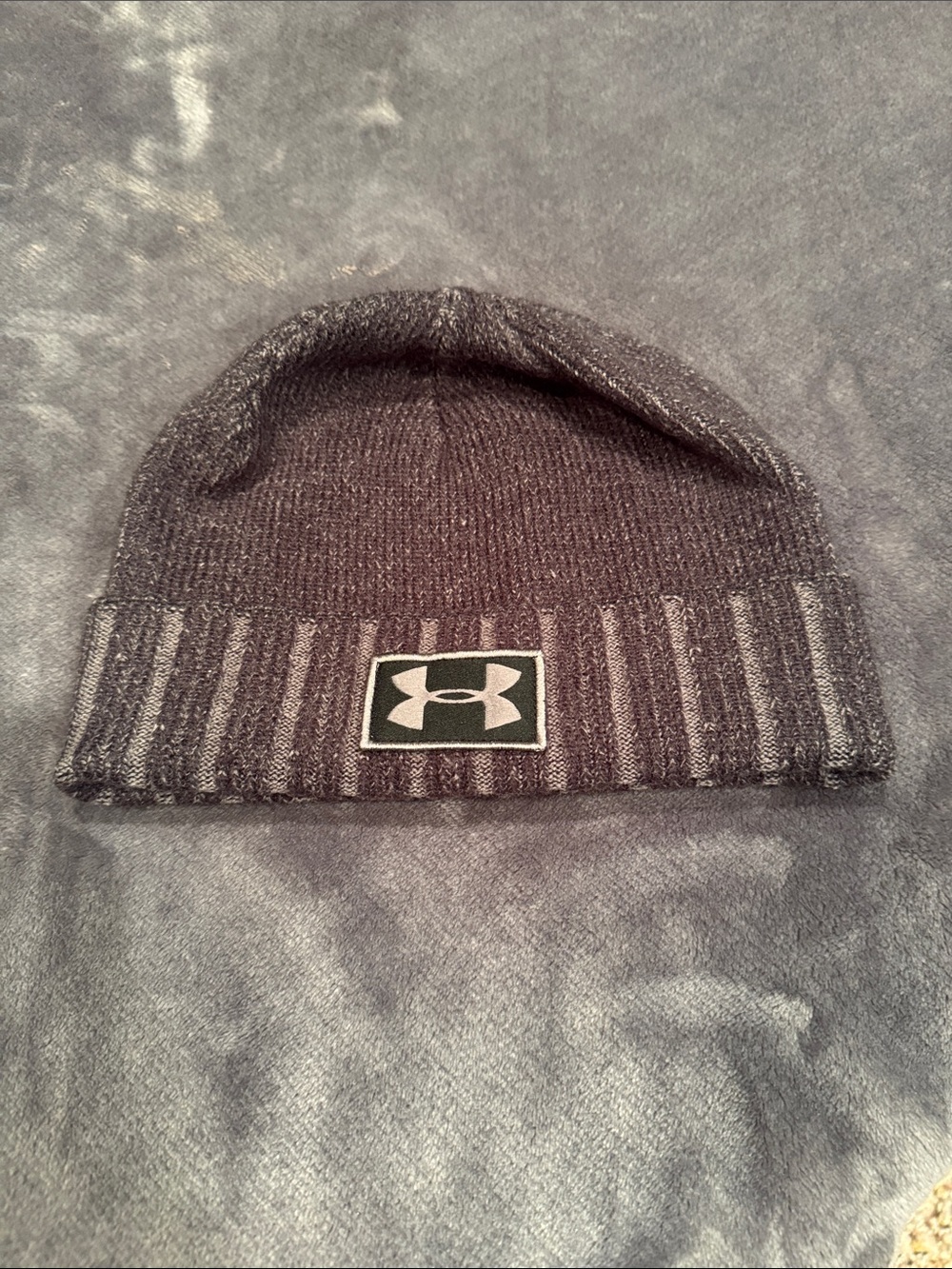 Under Armour Charcoal Ribbed Logo Beanie